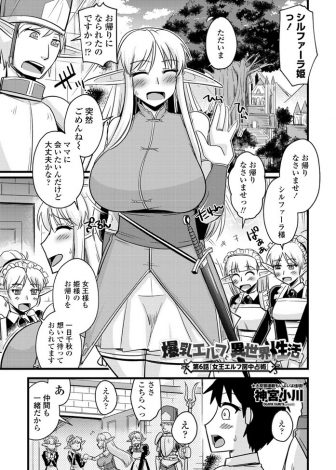 【エロ漫画】爆乳エルフの友達がお姫様だとはじめて知った男がお城に案内されたときにはぐれてしまい、突然あらわれた占い師にちんぽ占いと言われ中出しセックスしたが実はその占い師が…！？